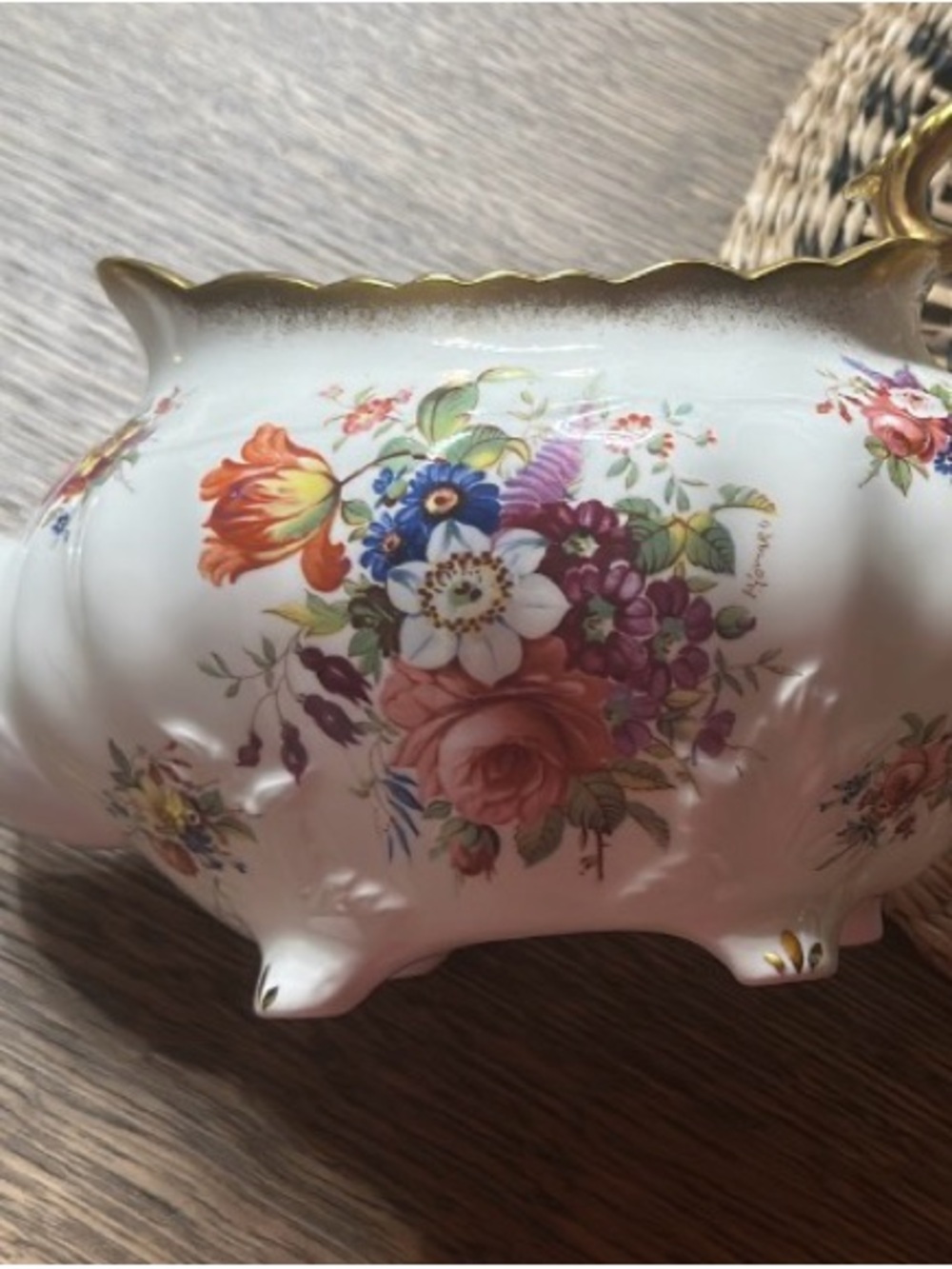 Lady Patricia (Scalloped, Embossed) by Hammersley Teapot